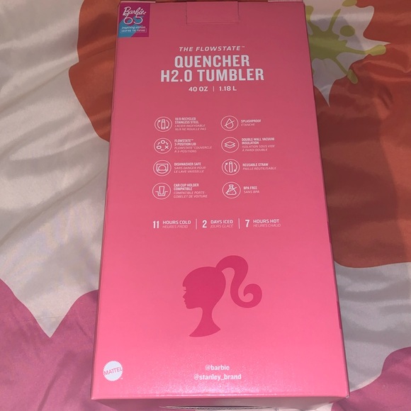 Stanley x Barbie™ ICON The Flowstate Quencher H2.0 Tumbler NEW with original box - Picture 3 of 3
